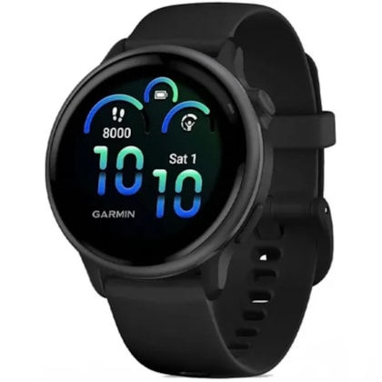 Smartwatch Garmin Vivoactive 6 42MM 010-02985-00 com GPS/Wi-Fi - Slate Black ( Preto )