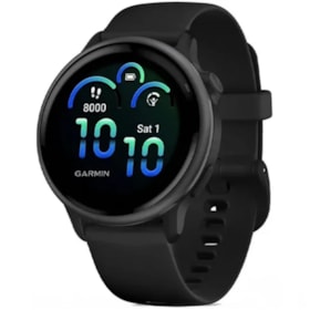 Smartwatch Garmin Vivoactive 6 42MM 010-02985-00 com GPS/Wi-Fi - Slate Black ( Preto )