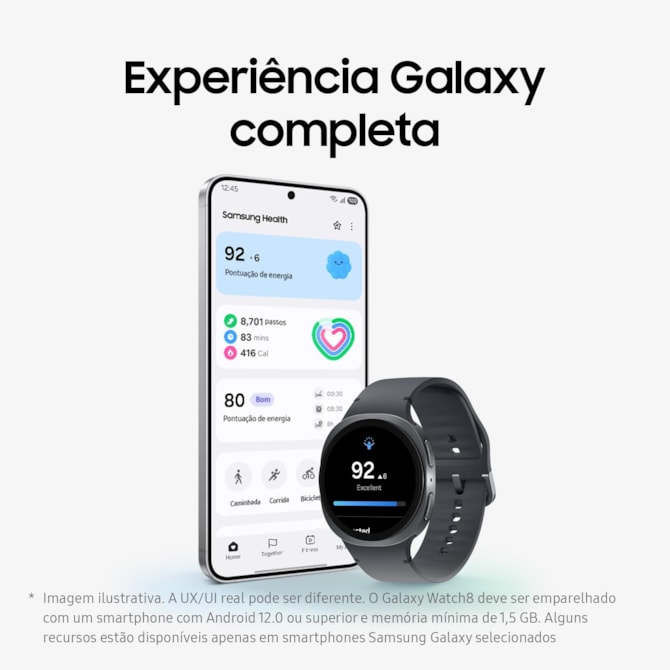 Smartwatch Samsung Galaxy Watch 8 Bluetooth 44MM SM-L330 - Silver ( Branco )-1a0d4247-4857-4056-8e28-3686ac21aeba