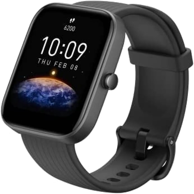 Smartwatch Xiaomi Amazfit Bip 3 Preto - pulseira de borracha-aff62465-10e2-4c43-9927-620a6ecfec75