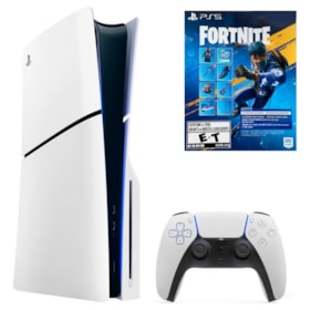 Sony Console PlayStation 5 Slim 1TB Leitor de Disco Bundle Fortnite Flowering Chaos CFI-2115 Bivolt - Branco