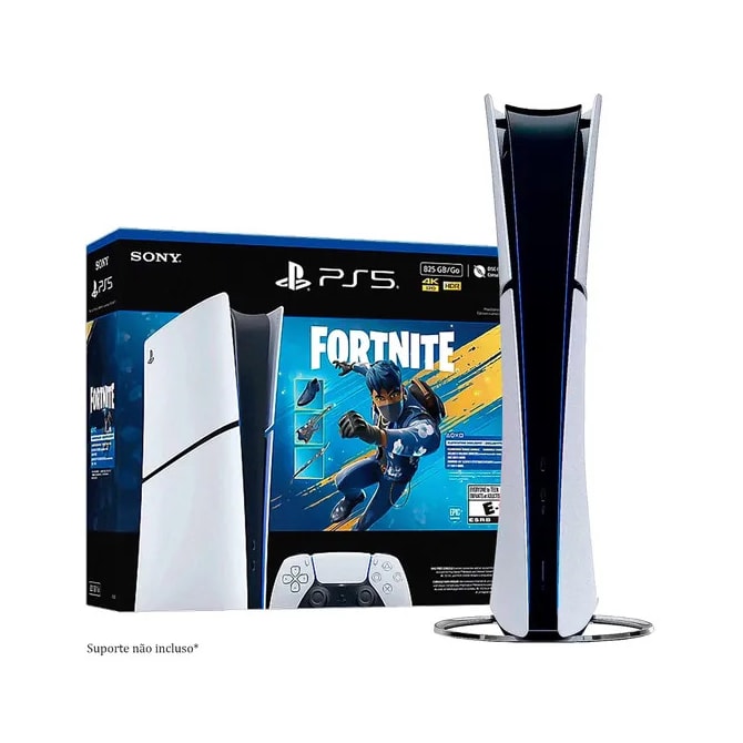 Sony PlayStation 5 Slim Edição Digital 825GB SSD 8K Wi-Fi 6 CFI-2115B + Fortnite Bundle - Branco-c8a8768f-7c70-4a7f-9702-0ba3cba1cd18