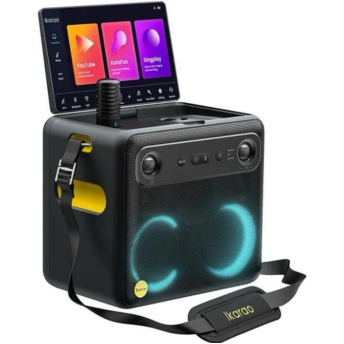 Speaker de Karaokê Joog Break X2 600W / Tela 10,1