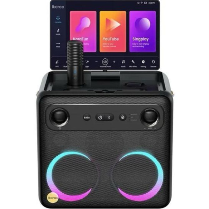 Speaker de Karaokê Joog Break X2 600W / Tela 10,1