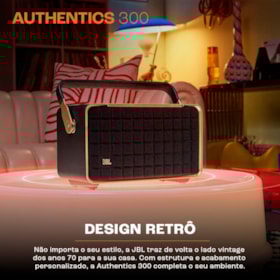 Speaker JBL Authentics 300 - Aux/USB Tipo C - Bluetooth - 100W - Preto