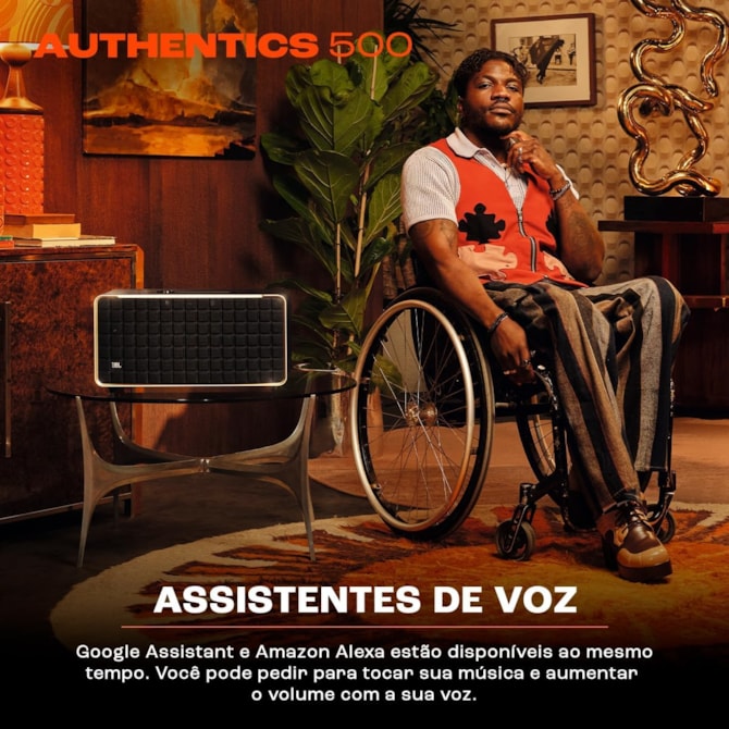 Speaker JBL Authentics 500 - Aux/USB Tipo C - Wi-Fi - Bluetooth - 270W - Preto-34f248f9-8137-45b6-b8b2-27c0fed3452a