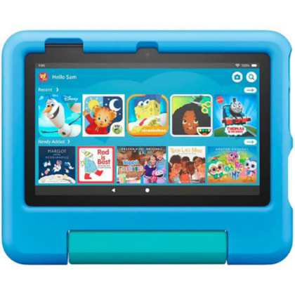 Tablet Amazon Fire 7 Kids 16GB 2ram Wifi (12A Geração) + Capa de Proteção Azul