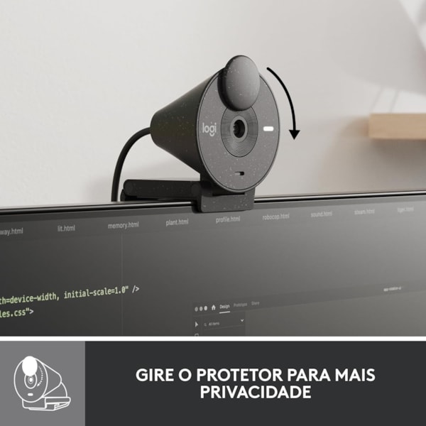 Webcam Logitech Brio 300 Full HD - Grafite (960-001413)-b5b8e68a-6666-49e0-a7ec-10e6ae8d0809