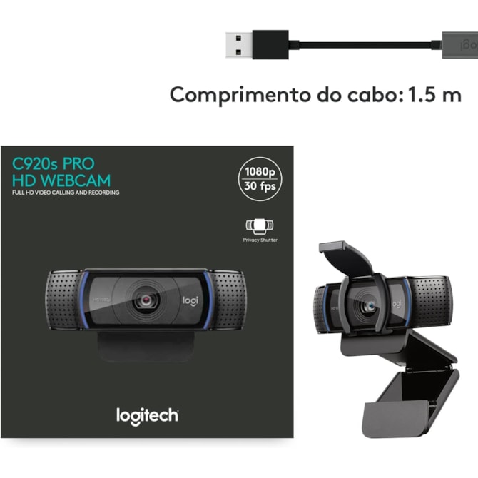 Webcam Logitech C920S Pro HD USB - Preto-d3d5a6c1-3e90-41a0-9e90-9d11c7ab8d08